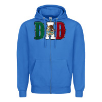 True Royal Mexican Flag Dad Zipper Hoodie - Jasminsmagicworld