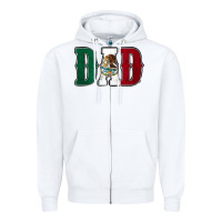 White Mexican Flag Dad Zipper Hoodie - Jasminsmagicworld