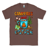 Chestnut Campfires And Coffee Camping Coffee Classic Tee - FaDigitalArtStudio