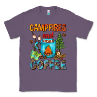 Lavender Campfires And Coffee Camping Coffee Classic Tee - FaDigitalArtStudio