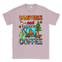 Lilac Campfires And Coffee Camping Coffee Classic Tee - FaDigitalArtStudio