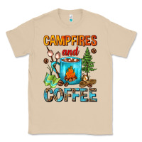 Mushroom Campfires And Coffee Camping Coffee Classic Tee - FaDigitalArtStudio