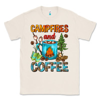 Natural Campfires And Coffee Camping Coffee Classic Tee - FaDigitalArtStudio