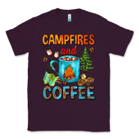 Plum Campfires And Coffee Camping Coffee Classic Tee - FaDigitalArtStudio