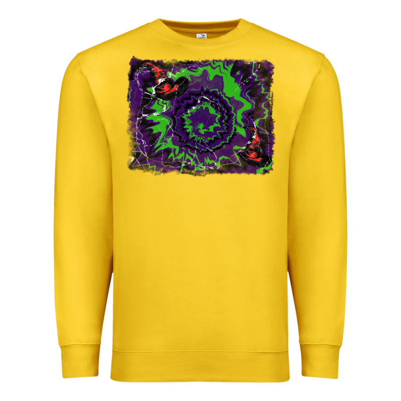 Halloween Witch Hat Backgraund Premium Sweatshirt by RanaPortraitStore | Teevron