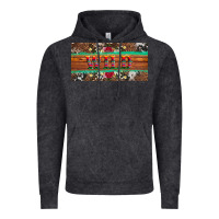 Vintage Black western wild and floral leopard  cowhide licanse plate Vintage Hoodie - Artiststas