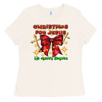 Bone festive christmas message with crosses Ladies Tee - CowhideDigitalArt