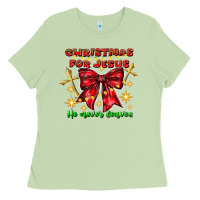 Matcha festive christmas message with crosses Ladies Tee - CowhideDigitalArt
