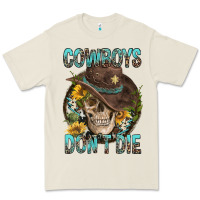 Bone Cowboys Don't Die Premium Tee - FaDigitalArtStudio