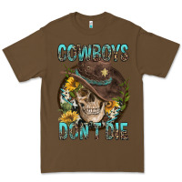Cacao Cowboys Don't Die Premium Tee - FaDigitalArtStudio