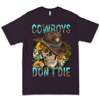Plum Cowboys Don't Die Premium Tee - FaDigitalArtStudio