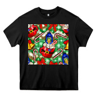 Black christmas coffee cups bell and candy cane with leopard and plaid Heavy Core Tee - BundleAndBundleShop