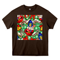 Christmas Coffee Cups Bell And Candy Cane With Leopard And Plaid Heavy Core Tee | Teevron