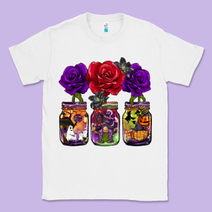 Halloween Jars Rose Classic Tee Designed By Barkaloodesign