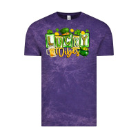 Cloud Purple Lucky Vibes Vintage Tee - CowhideDigitalArt