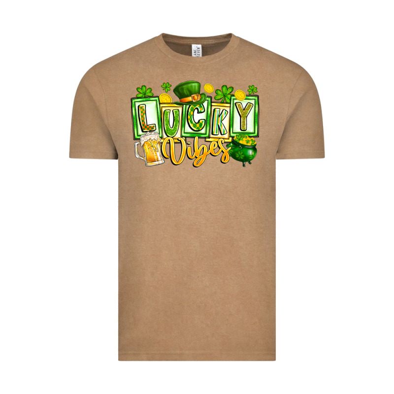 Lucky Vibes Vintage Tee by CowhideDigitalArt | Teevron