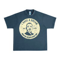 Midnight Navy martin luther day vintage Urban Heavy Tee - DesigneFamous