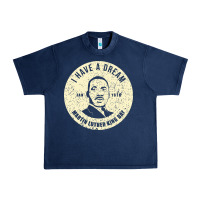 Navy martin luther day vintage Urban Heavy Tee - DesigneFamous