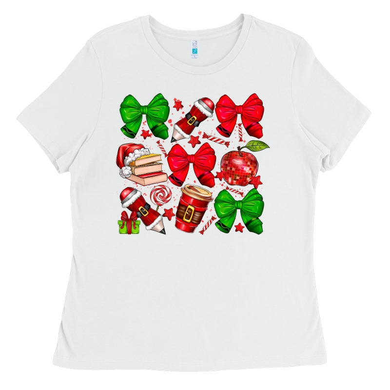 Christmas Teacher Ladies Tee by CowhideDigitalArt | Teevron