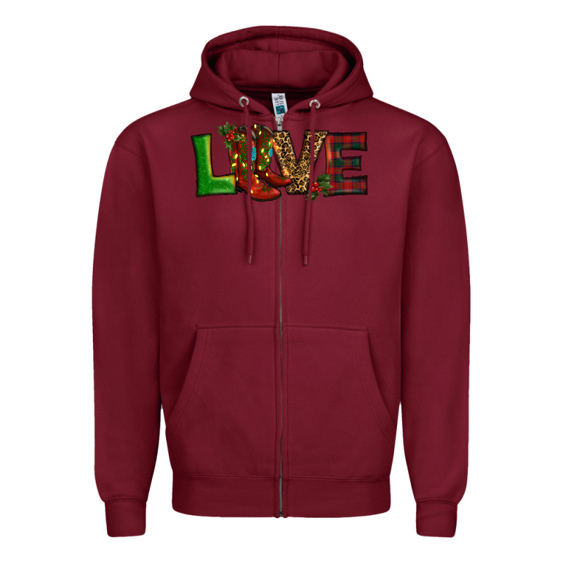 Christmas Boots Love Zipper Hoodie by RanaPortraitStore | Teevron