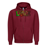Burgundy Christmas boots love Zipper Hoodie - RanaPortraitStore