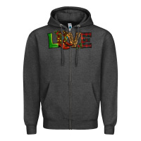 Charcoal Heather Christmas boots love Zipper Hoodie - RanaPortraitStore