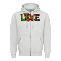 Dove Grey Christmas boots love Zipper Hoodie - RanaPortraitStore