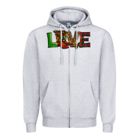 Heather Grey Christmas boots love Zipper Hoodie - RanaPortraitStore