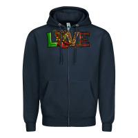 Navy Christmas boots love Zipper Hoodie - RanaPortraitStore