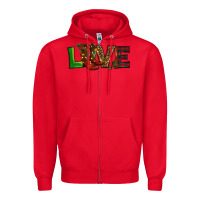 Red Christmas boots love Zipper Hoodie - RanaPortraitStore