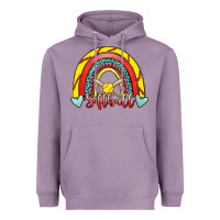 Lavender Softball Rainbow Heavyweight Hoodie - RanaPortraitStore