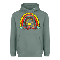 Sage Softball Rainbow Heavyweight Hoodie - RanaPortraitStore