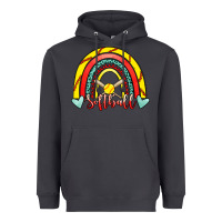 Smoke Softball Rainbow Heavyweight Hoodie - RanaPortraitStore