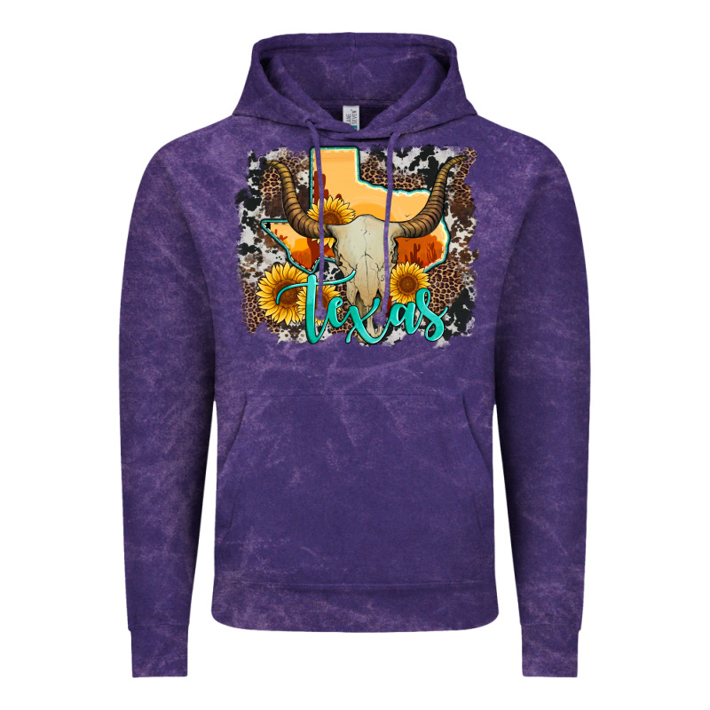 Western Texas  And Cowhide With Sunflower Vintage Hoodie by Artiststas | Teevron