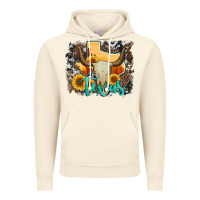 Vintage Artic western texas  and cowhide with sunflower Vintage Hoodie - Artiststas