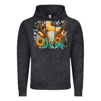 Vintage Black western texas  and cowhide with sunflower Vintage Hoodie - Artiststas