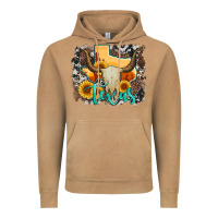 Vintage Camel western texas  and cowhide with sunflower Vintage Hoodie - Artiststas