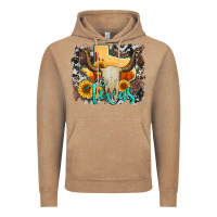 Vintage Coffee western texas  and cowhide with sunflower Vintage Hoodie - Artiststas