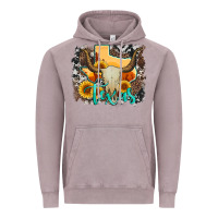 Vintage Zinc western texas  and cowhide with sunflower Vintage Hoodie - Artiststas