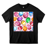 Black Easter Eggs Seamless Pattern Heavy Core Tee - BundleAndBundleShop