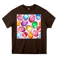 Chocolate Brown Easter Eggs Seamless Pattern Heavy Core Tee - BundleAndBundleShop