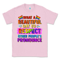 Bubblegum Pink what a beautiful day to respect other people Classic Tee - FaDigitalArtStudio