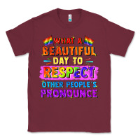 Burgundy what a beautiful day to respect other people Classic Tee - FaDigitalArtStudio