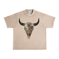 French Oak Leopard Bull Skull Urban Heavy Tee - Jasminsmagicworld