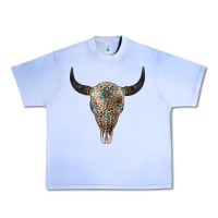 Grape Ice Leopard Bull Skull Urban Heavy Tee - Jasminsmagicworld