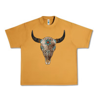 Peanut Butter Leopard Bull Skull Urban Heavy Tee - Jasminsmagicworld