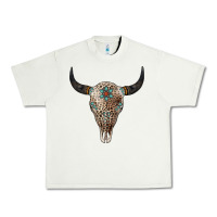 Pistachio Leopard Bull Skull Urban Heavy Tee - Jasminsmagicworld