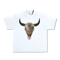 White Leopard Bull Skull Urban Heavy Tee - Jasminsmagicworld