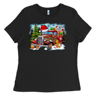 Christmas Truck Ladies Tee | Teevron