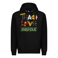 Black teach love inspire Premium Hoodie - BarkalooDesign